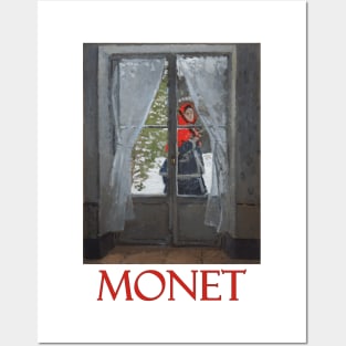 Madame Monet - The Red Cape by Claude Monet Posters and Art